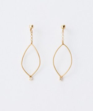  【K10】マーキスダイヤモンドピアス