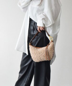  【LORISTELLA】異素材コンビホーボーバッグ