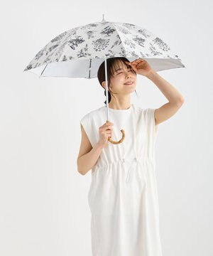  Fuwacool(フワクール) フワクールホワイト 晴雨兼用日傘 折りたたみ傘 トワルドジュイ 軽量 一級遮光／遮熱／UV