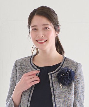  【チャーム付き】レースミックス コサージュ