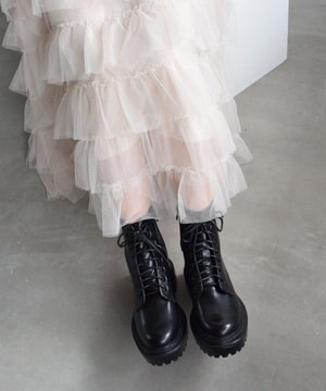  【Bridget Birkin】ボリュームソールレースアップショートブーツ