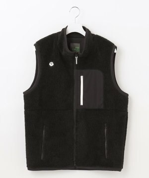  【MEN】【撥水/防風】ボア ジップアップ ベスト