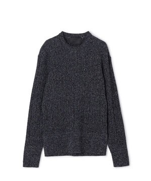  【HIGH GRADE LINE】バルキーコットンノットリブ　クルーネックニット