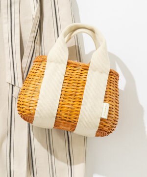 VIOLAd'ORO MIRO スプリットラタン バスケットバッグ