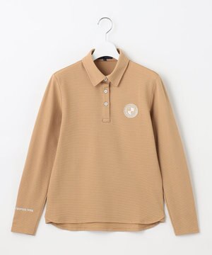  【WOMEN】スクエアカノコ 長袖 ポロシャツ