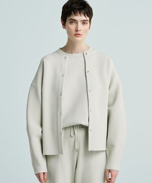  【洗える】スムースニット カーディガン（uncrave WHITE）