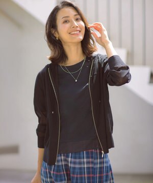  【WEB限定カラーあり】SHEER LIGHT KNIT パーカー