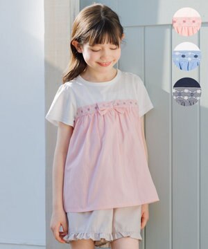   【110-140㎝】 フラワーリボンチュニック