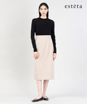  【エステータ】コットンダブルクロス スカート