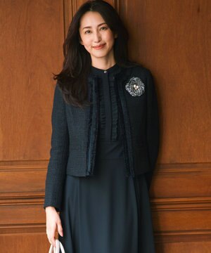 【KUMIKYOKU NAVY】ラメループモールツイード ジャケット