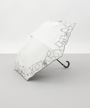 【 Beaurance （ビューランス）】額縁刺しゅう晴雨兼用パラソル傘（折りたたみ傘）