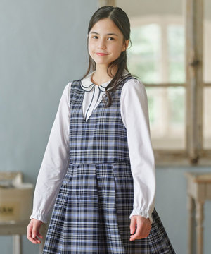 【150-170㎝】ダブルカラー ブラウス