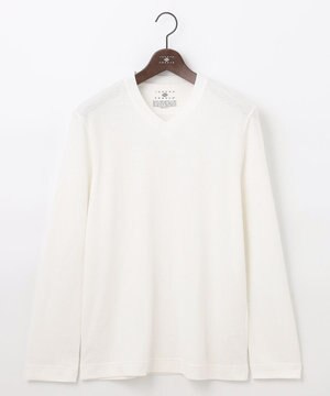  【キングサイズ・サスティナブル素材/ジャパンファブリック】 コットンラフィー Vネック Ｔシャツ