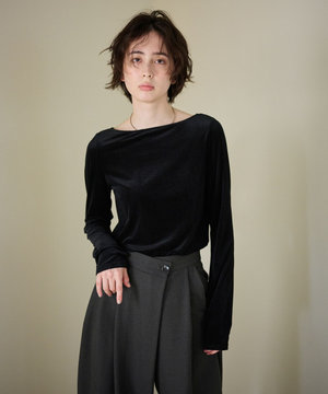 【洗濯機可/ 前後着用可】 シアーベロアプルオーバー