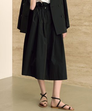  【R(アール)】LIMONTAマイクロタフタ ドロスト フレアスカート