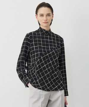  【30th ANNIVERSARY】 ウィンドウペンプリント プルオーバーブラウス