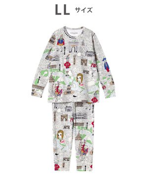  ツモリチサト パジャマ 長袖 長ズボン 綿混(本体) あったか レディース  UDW450 /ワコール