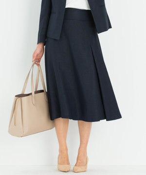 【洗える】プレンウェーブ ストレッチ フレアスカート