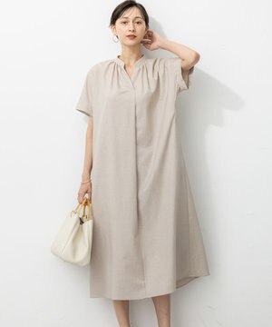  【洗える】トリアセスラブストレッチ ワンピース