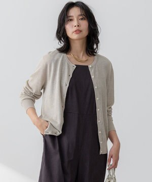 【Oggi6月号掲載】ピュアリネンハイゲージ カーディガン