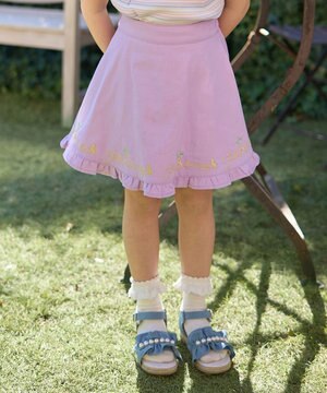  裾 ロゴ刺繍 スカパン