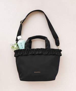 【ショルダー取り外し可能】FRILL GARLAND NYLONTOTE  トートバッグ