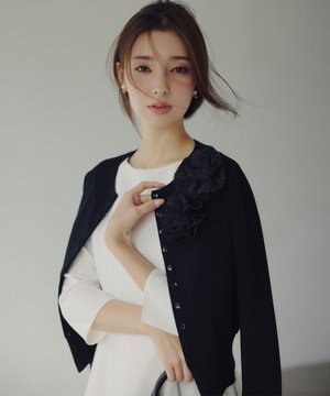  【宮本茉由さん着用】GLOW CORSAGE KNIT ニットカーディガン