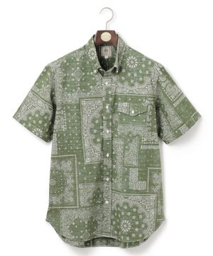  ペイズリーバンダナプリント シャツ