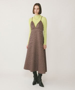  エンボスキャミワンピース