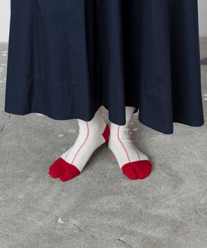  レース柄タビソックス