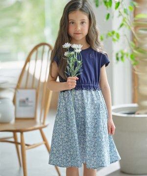  【110-140㎝】ブルーアイドグラスドッキング ワンピース