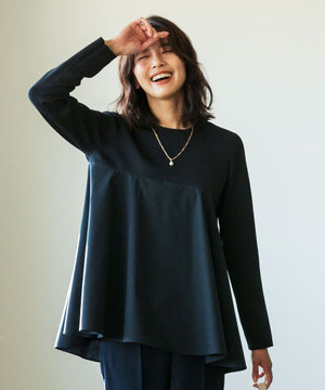 【セレモニーにも】フレアヘム布帛コンビニット