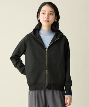  ラメダンボールダブルジップパーカー