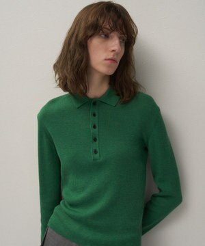  RAMIE WOOL RIB | リブポロセーター