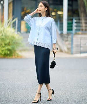  【カタログ掲載・スタッフ人気・素材アップデート】ライトリブストレッチタイト スカート