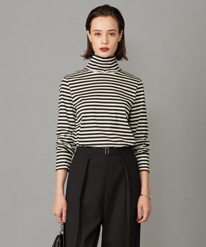  【洗える】 シンプルジャージー ハイネックプルオーバー