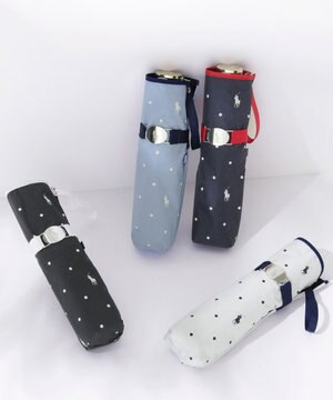  POLO RALPH LAUREN（ポロ ラルフローレン）晴雨兼用日傘 ドット 遮光率100% 遮熱 遮熱 UV