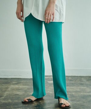 【洗える】ガーメントダイニットパンツ