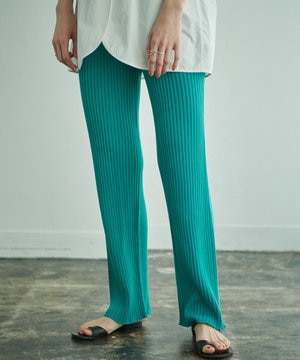 【洗える】ガーメントダイニットパンツ