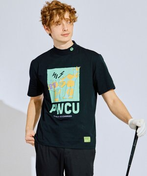 【UV遮蔽率99% UVカット / 速乾 / ストレッチ】【GOLF OUT掲載】【MEN】アニマルグラフィックモックネックT ゴルフ