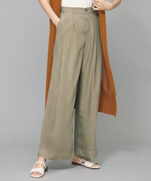  【カタログ掲載・洗える】テンセルデニムワイド パンツ