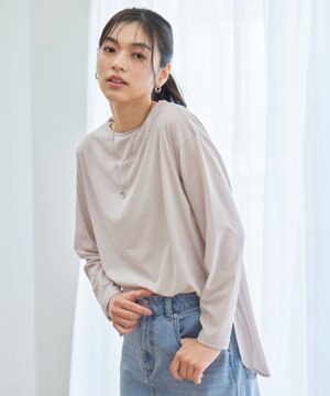  シア―ラウンドネックTシャツ