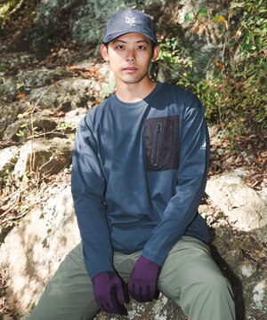 【UVカット・吸水速乾・ストレッチ・軽量 】ZIPポケットTシャツ(L・XLサイズ)