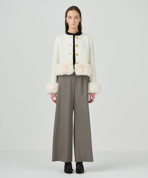  ツイードコンビジャケット