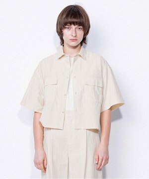  【ReNAVE・洗える/撥水加工/接触冷感/UVケア/セットアップ】ナイロンタスラン シャツ