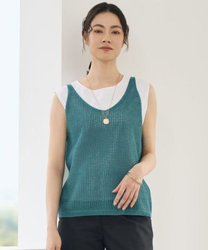  ペーパーコットンメッシュ ベスト