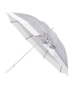  ランバン オン ブルー 晴雨兼用日傘 長傘 切り継ぎビジューリボン 遮光 遮熱 UV