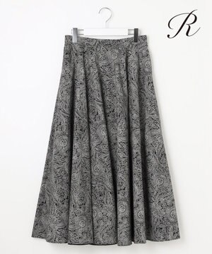  【R(アール)】ジオメトリックペイズリープリント スカート