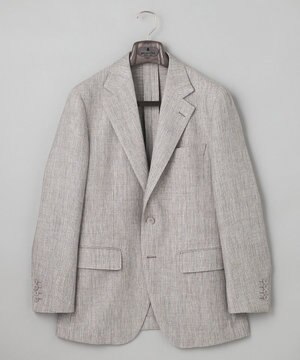  【DORMEUIL】ドーメル HEXAGON リネン ジャケット_ライトグレー