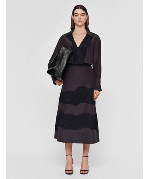  イブニングシルク　Aラインスカート